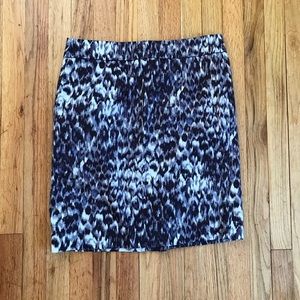 J.Crew stretch size 10 purple leopard skirt